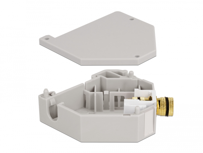 Hutschienenadapter mit Keystone Polklemme zu Polklemme, Delock® [87162]