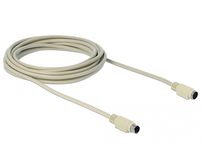 PS/2 Verlängerungskabel, beige, 5 m, Delock® [85804]