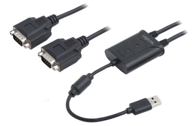 Adapter, USB 2.0, 2-Port, Seriell, LogiLink® [AU0031]