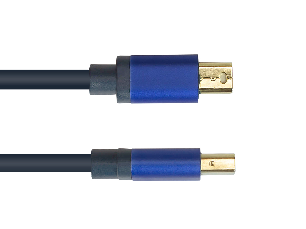 DisplayPort 1.4 an Mini Displayport 1.4 SmartFLEX Kabel, 8K UHD-2 / 4K UHD, Aluminiumgehäuse, CU, dunkelblau, 1m, Good Connections®