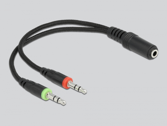 Gaming Headset Over-Ear mit 3,5 mm Klinkenstecker und blauem LED Licht für PC, Notebook und Spielekonsolen, Delock® [27182]