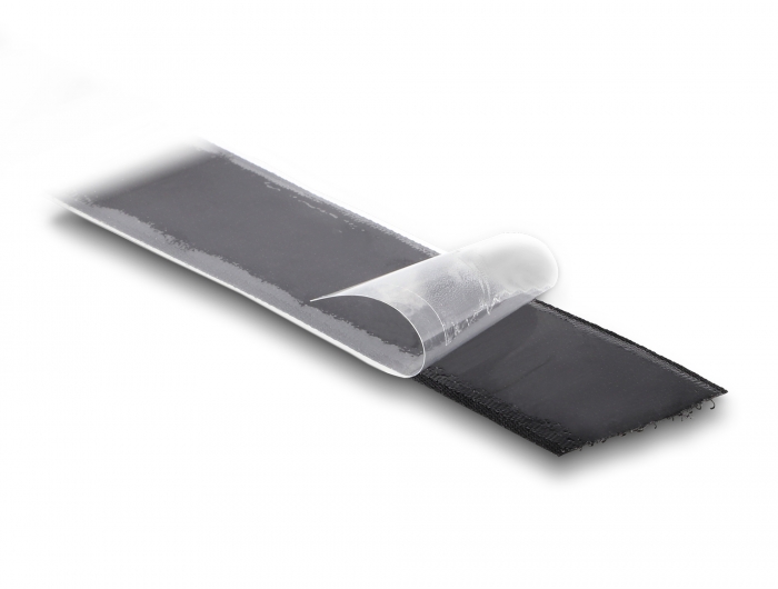 Strapazierfähiges Klettband selbstklebend mit Haft- und Flauschband L 15 m x B 25 mm schwarz, Delock® [20857]