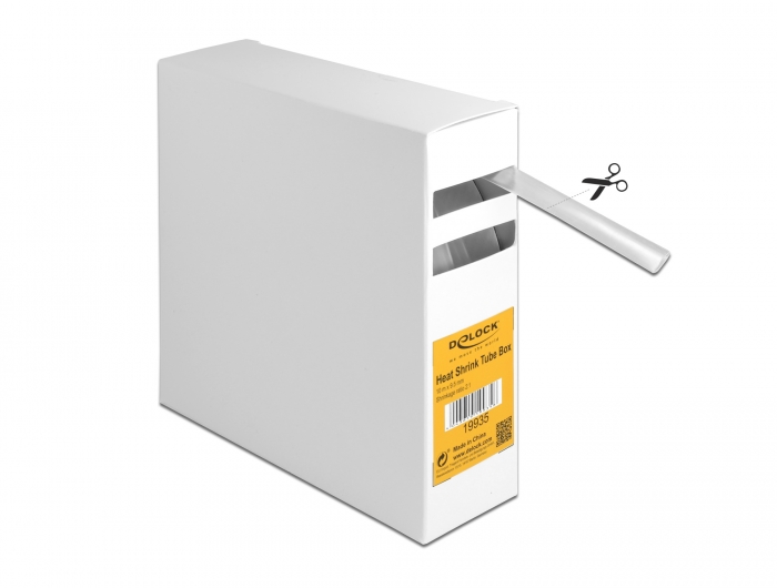 Schrumpfschlauch Box 10 m x 9,5 mm transparent, Delock® [19935]