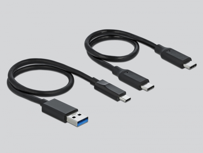 USB Type-C™ Card Reader für CFast und SD Speicherkarten + USB Hub mit Typ-A und USB Type-C™ Port , Delock® [91754]