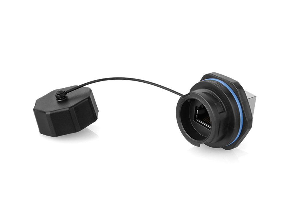 Industrie-Steckverbinder S6 - RJ45 Durchführungskupplung, RJ45 Buchse beidseitig, Bajonett, Good Connections®