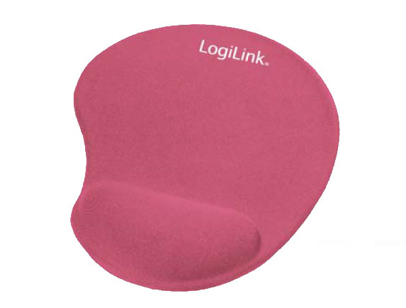 Mauspad mit Silikon Gel Handauflage, Pink, LogiLink® [ID0027P]