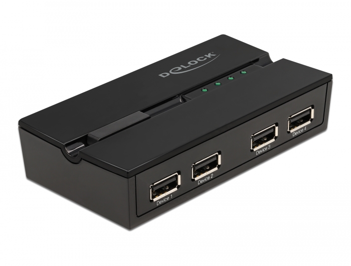 USB 2.0 Switch für 4 PC an 4 Geräte, Delock® [11494]