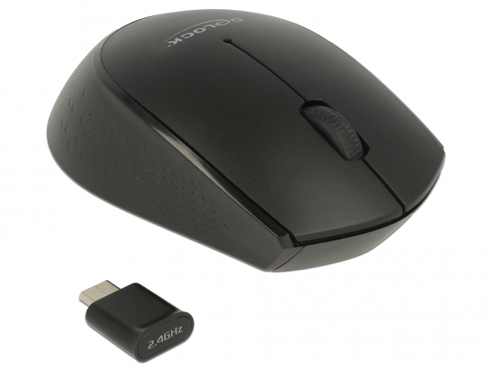Optische 3-Tasten Mini Maus USB Type-C™ 2,4 GHz wireless, Delock® [12526]