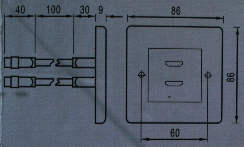 HDMI-Einbaurahmen/Anschlussdose, mit 2 HDMI Anschlüssen, Good Connections®