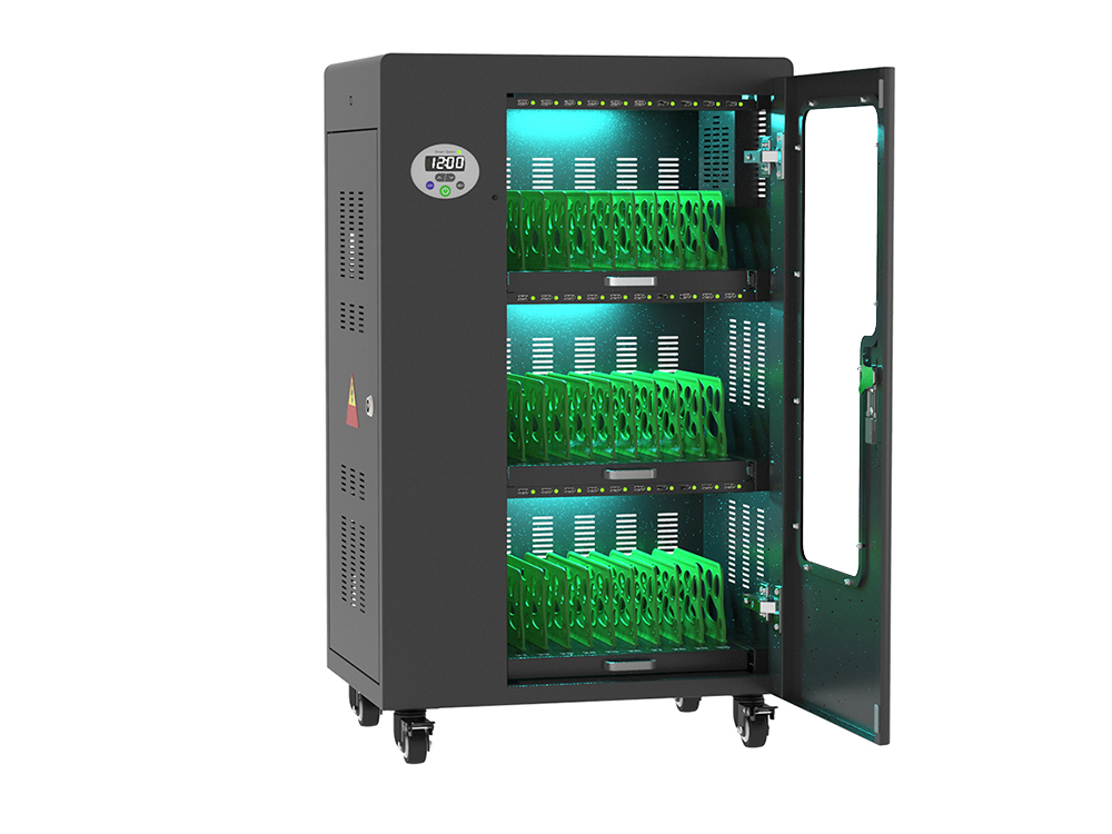 Good Connections® ANTARES T30S Tablet-Ladewagen, UV-C Desinfektion, Sync-Funktion, schwarz