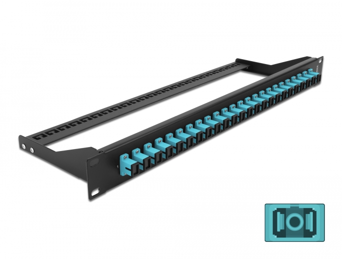 19" LWL Patchpanel 24 Port SC Simplex aqua, Delock® [43383]