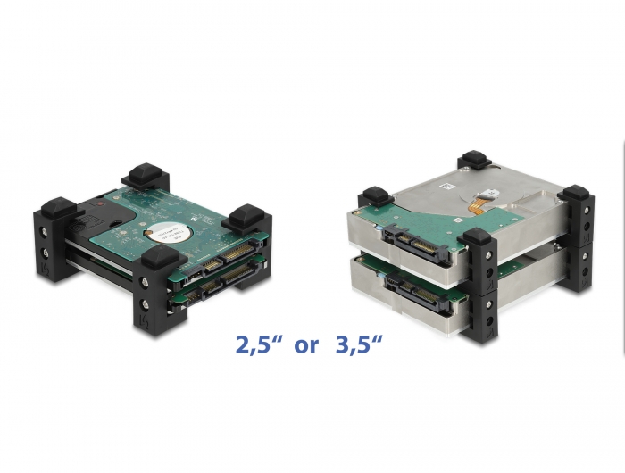 Festplattenhalterung für 2.5" und 3.5" HDD / SSD, Delock® [18027]