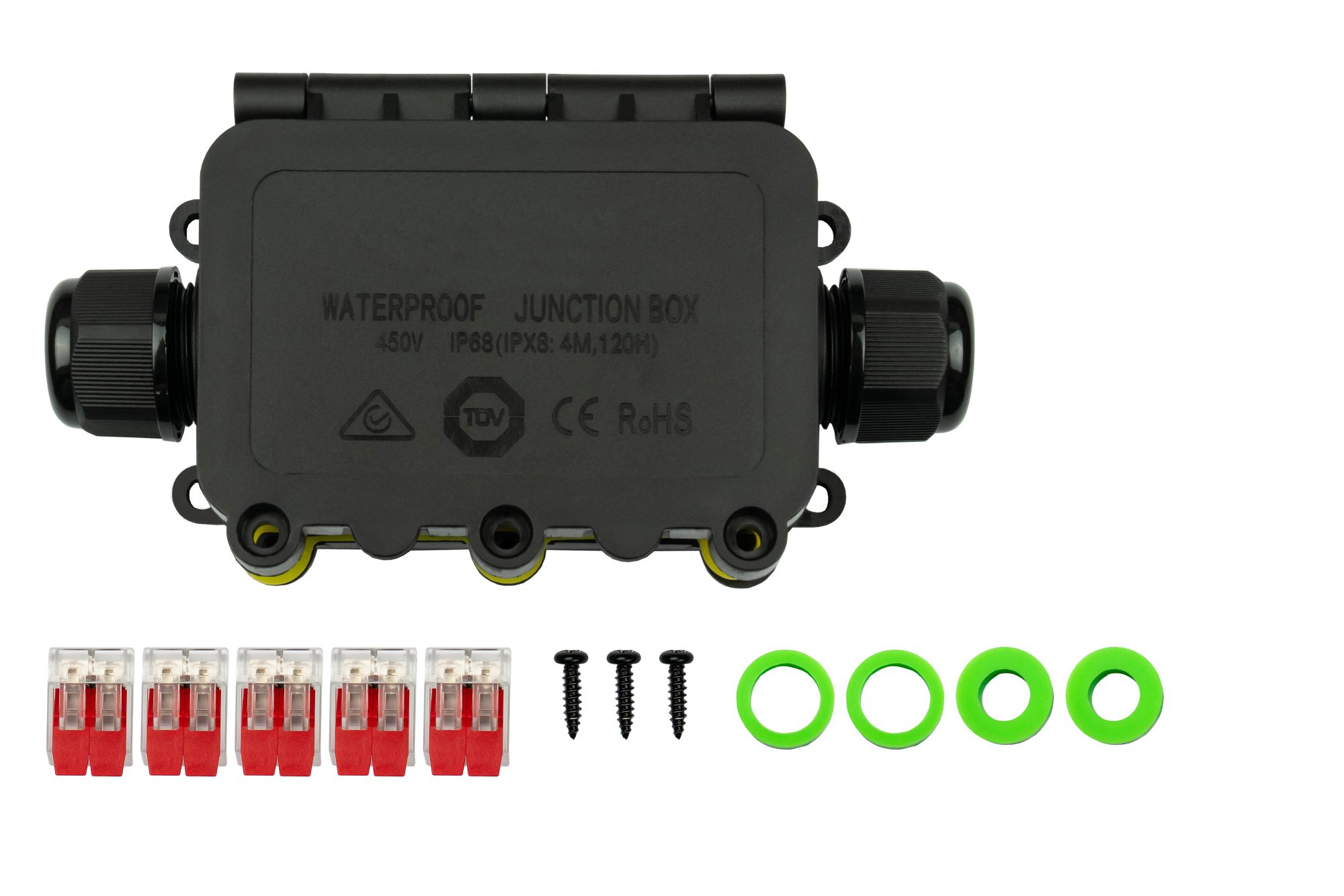 kabelmeister® Abzweigdose, 2 Wege, werkzeuglos, IP68