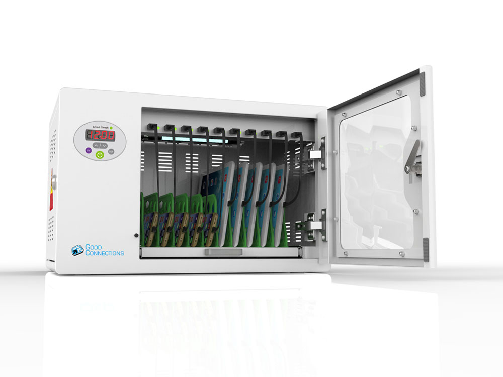 Good Connections® ANTARES T10 Tablet-Ladeschrank, UV-C Desinfektion, grau