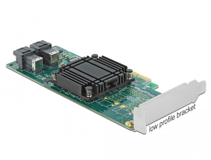 PCI Express x8 Karte zu 2 x intern SFF-8643 NVMe - Low Profile Formfaktor, Delock® [90438]