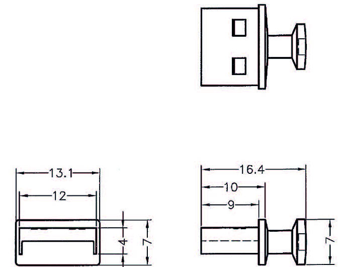 Staubschutz für USB Typ-A Buchse, mit Griff, 10 Stück, schwarz, Delock® [64009]