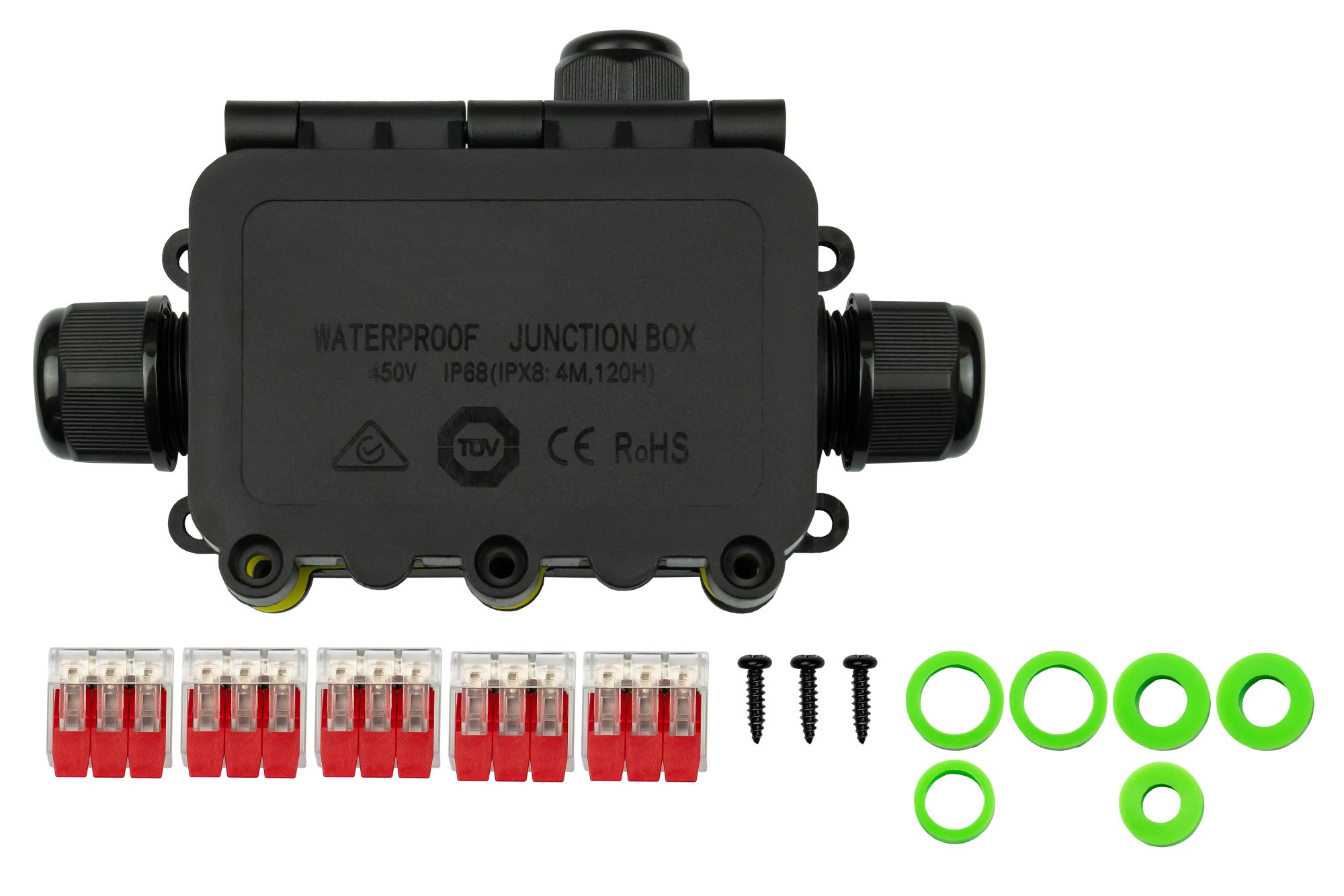 kabelmeister® Abzweigdose, 3 Wege, werkzeuglos, IP68