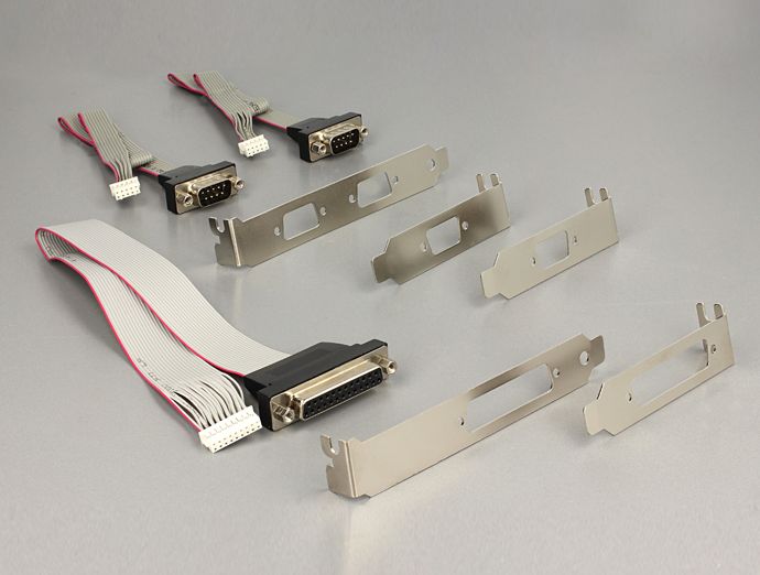 MiniPCI Express I/O PCIe full size RS-232 2x DB9 Stecker + Parallel 1 Port, Delock® [95246]