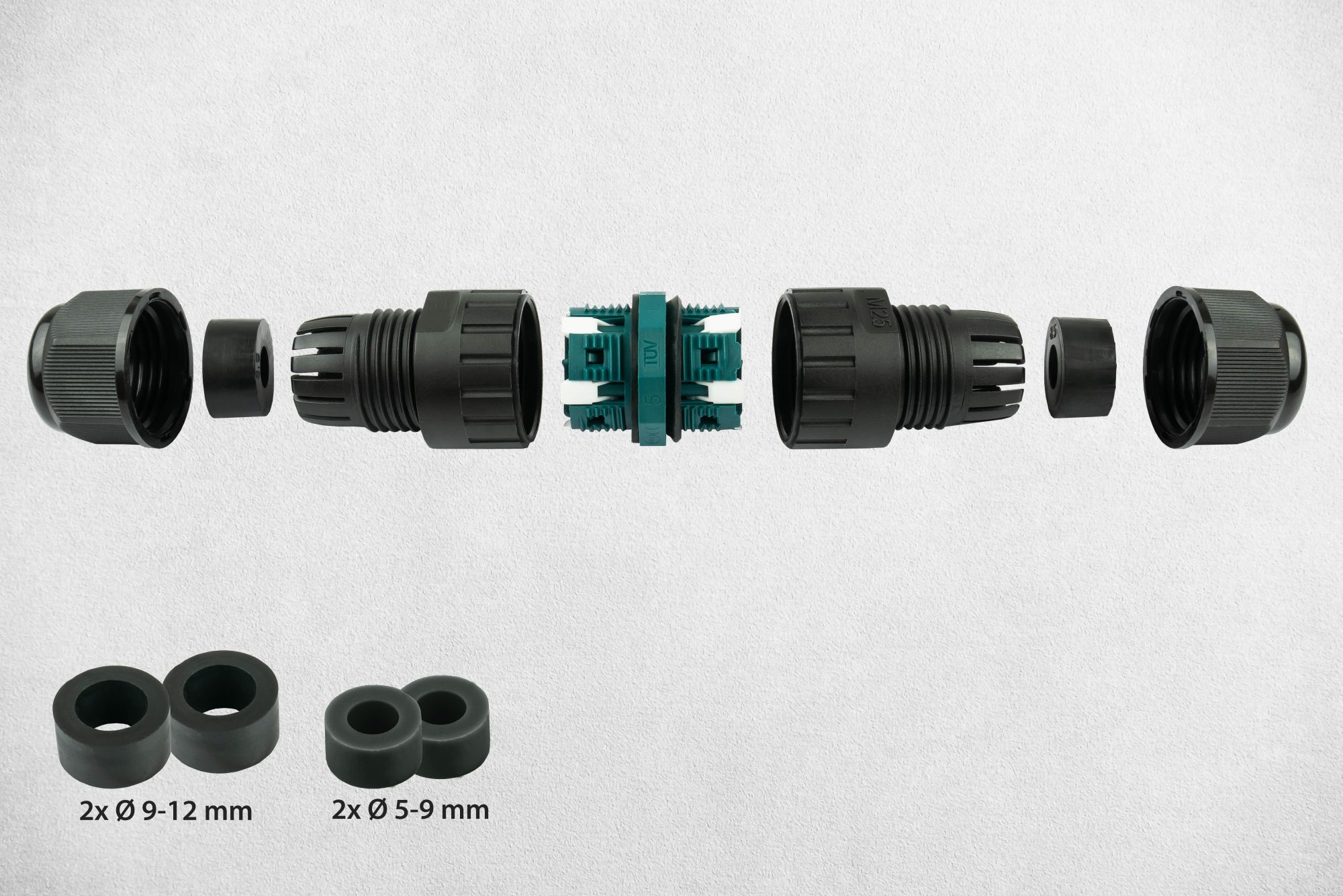 kabelmeister® Werkzeugloser IP68 Kabelverbinder, 5-polig
