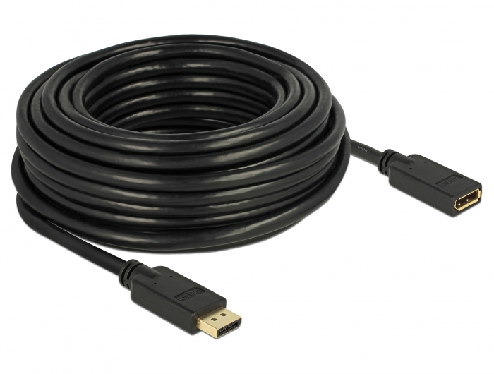 DisplayPort 1.2 Verlängerungskabel, 4K @60Hz, schwarz, 15m, Delock® [84908]