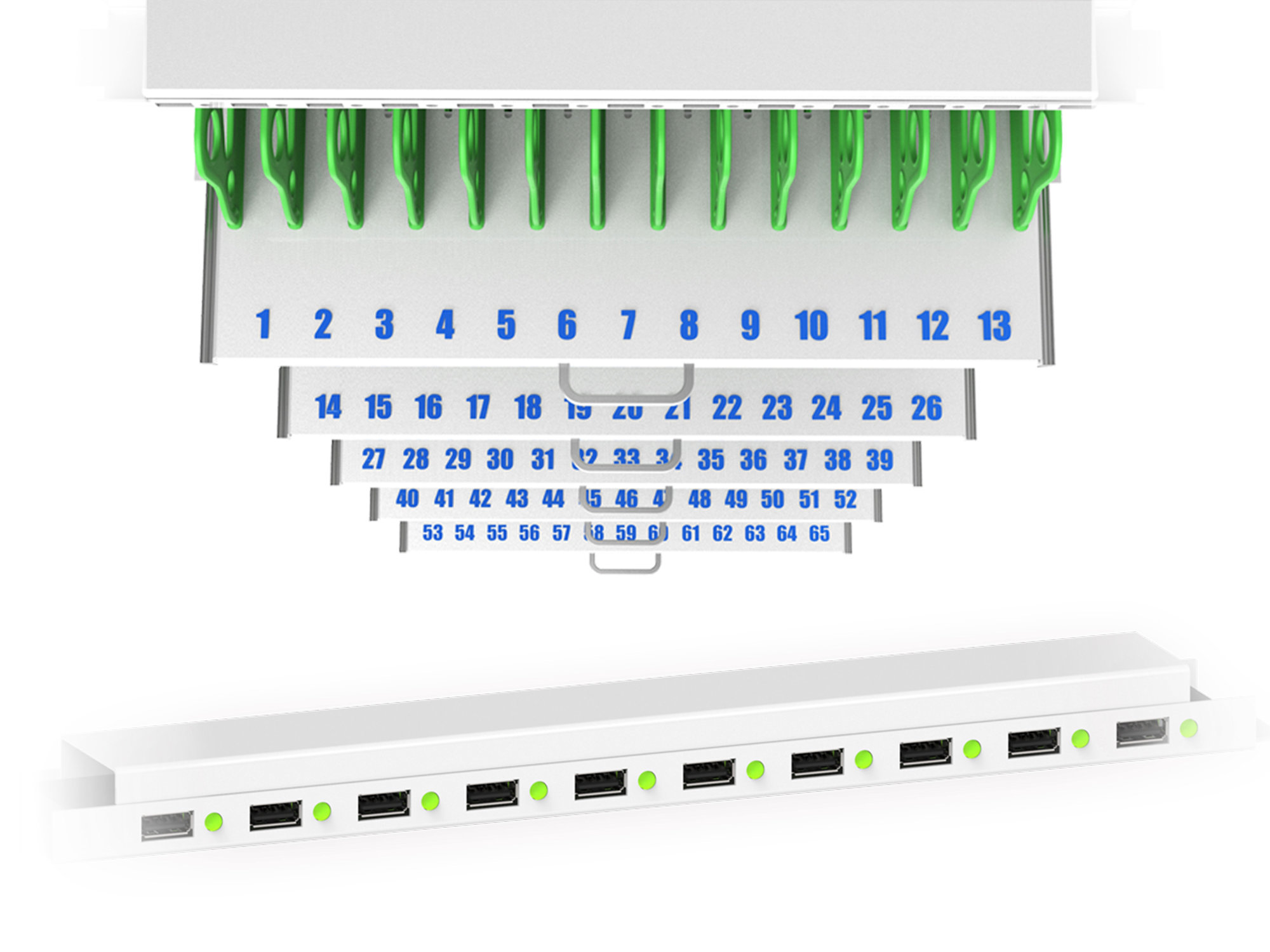 Good Connections® ANTARES T65 Tablet-Ladewagen, UV-C Desinfektion, grau