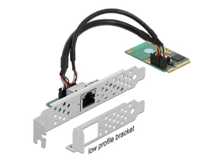 Mini PCIe I/O PCIe full size 1 x RJ45 Gigabit LAN, Delock® [95266]