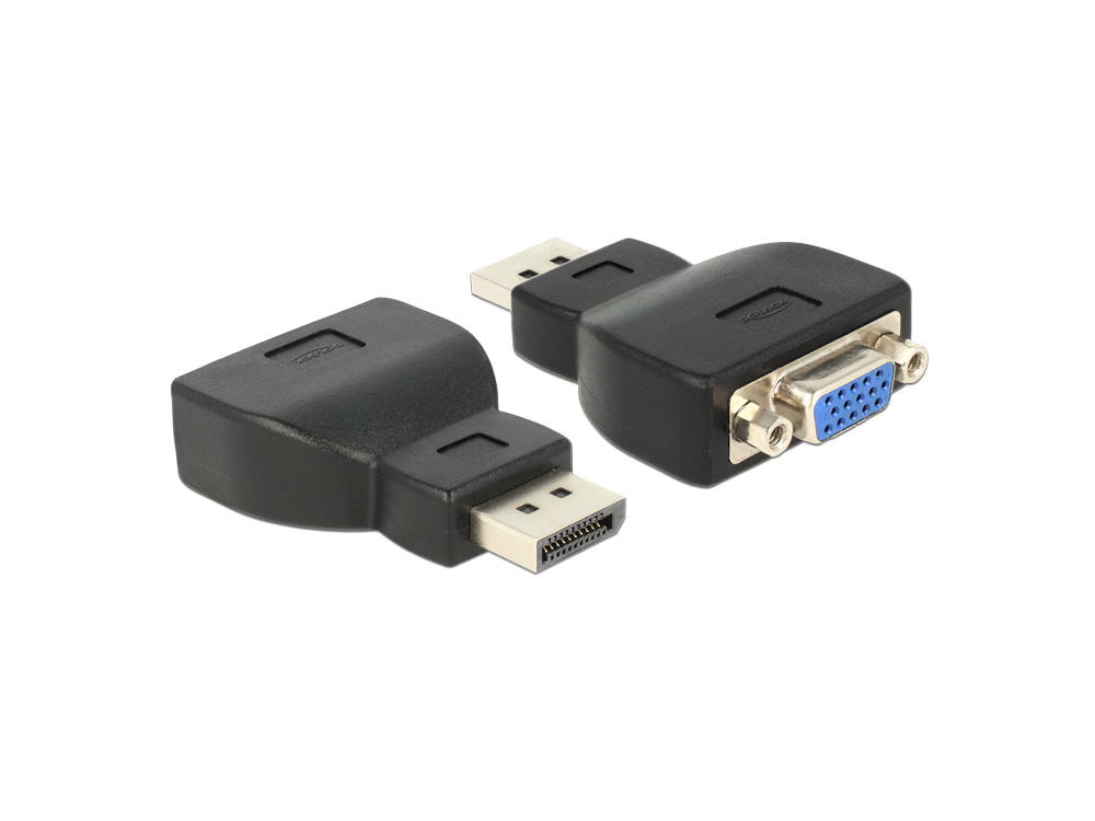 Adapter Displayport 1.1 Stecker an VGA Buchse, schwarz, Delock® [65567]