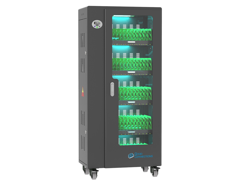 Good Connections® ANTARES T65S Tablet-Ladewagen , UV-C Desinfektion, Sync-Funktion, schwarz