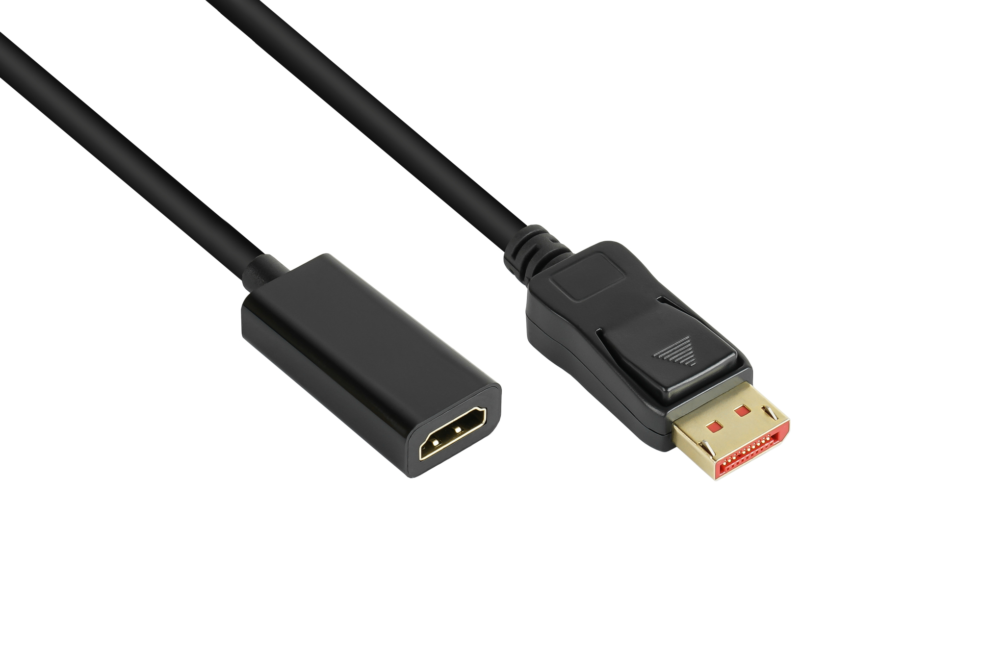 Adapter DisplayPort 1.4 Stecker an HDMI 2.0b Buchse, 4K @60Hz, vergoldete Kontakte, ca. 20cm, Good Connections®