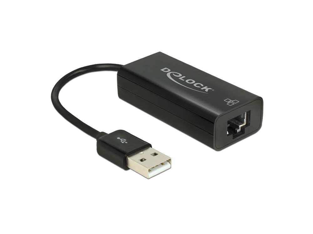Adapter USB 2.0 an LAN 10/100 Mb/s, Delock® [62595]