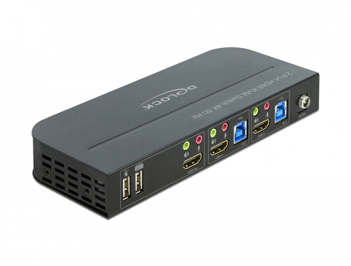 HDMI KVM Switch 4K 60 Hz mit USB 3.0 und Audio, Delock® [11481]