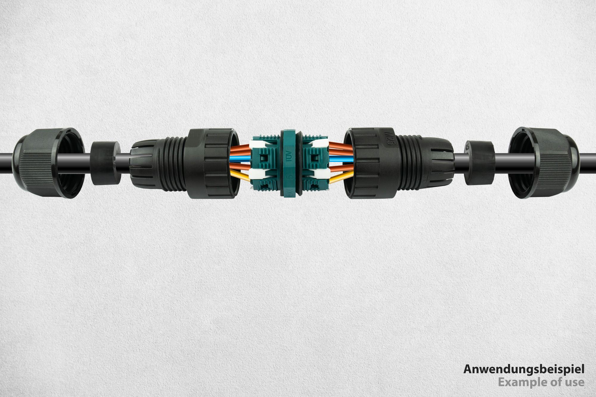 kabelmeister® Werkzeugloser IP68 Kabelverbinder, 5-polig