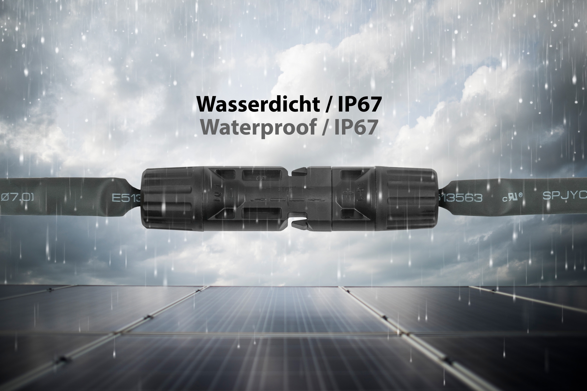 kabelmeister® Solar-Fensterdurchführung MC4 kompatibel, paarweise, schwarz, flexible Länge: 30 cm
