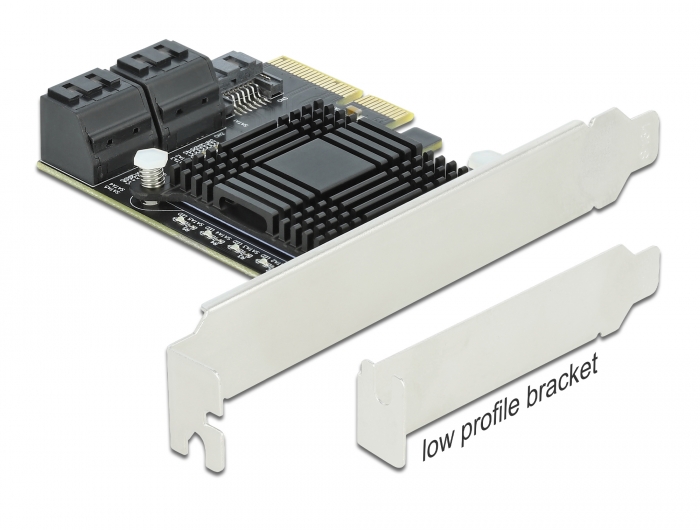 5 Port SATA PCI Express x4 Karte - Low Profile Formfaktor, Delock® [90498]