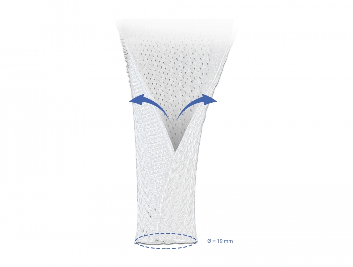 Geflechtschlauch mit Klettverschluss 5 m x 19 mm weiß, Delock® [20817]