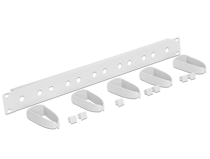 19" Kabelmanagement Panel, universal, grau, Delock® [43346]