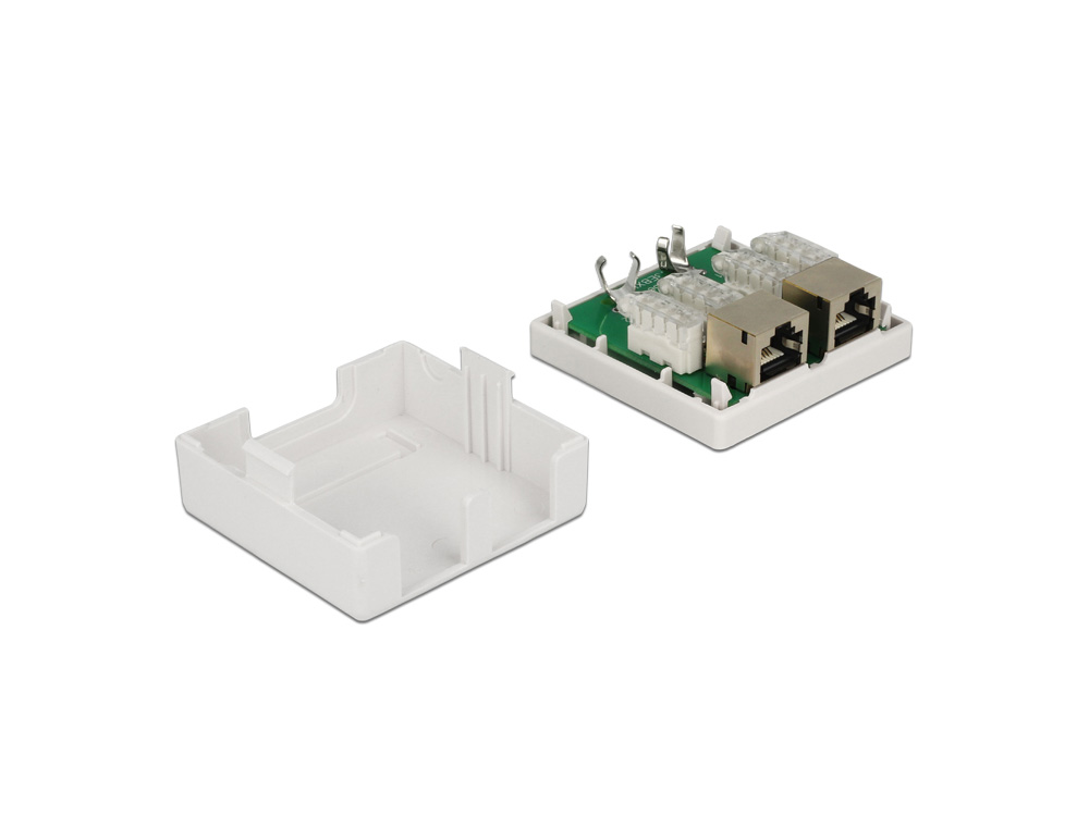 Netzwerk Anschlussdose 2 Port Cat.6, Delock® [86269]