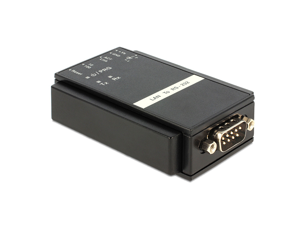 Konverter Ethernet LAN an RS232 Sub-D 9 Pin, Delock® [62504]