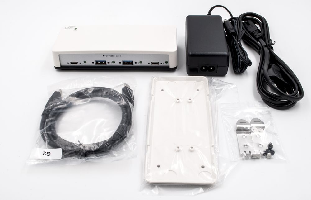 4-Port USB 3.1 Gen.2 HUB mit 2x C- und 2x A-Anschlüsse, inkl. Netzteil 12V/3A, Din-Rail-Kit und USB Kabel C-C, Exsys® [EX-1250V]