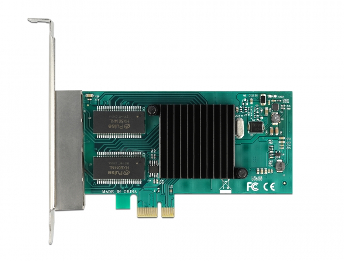PCI Express x1 Karte 4 x RJ45 Gigabit LAN i350, Delock® [88504]