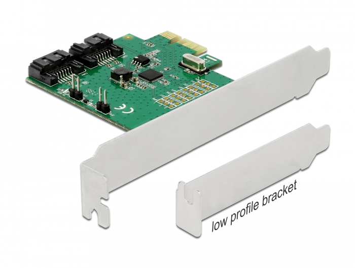 2 Port SATA PCI Express Karte mit RAID, Delock® [90392]