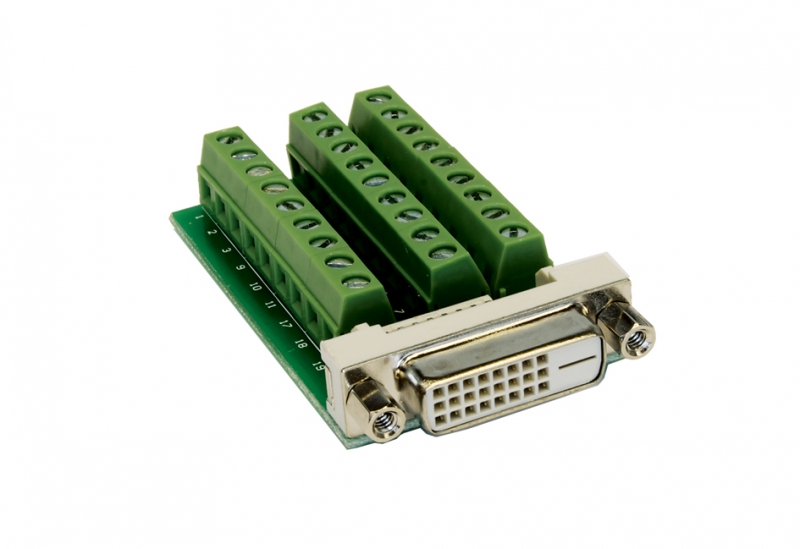 Adapter 24 Pin DVI Buchse an Terminal Block, Exsys® [EX-49050]