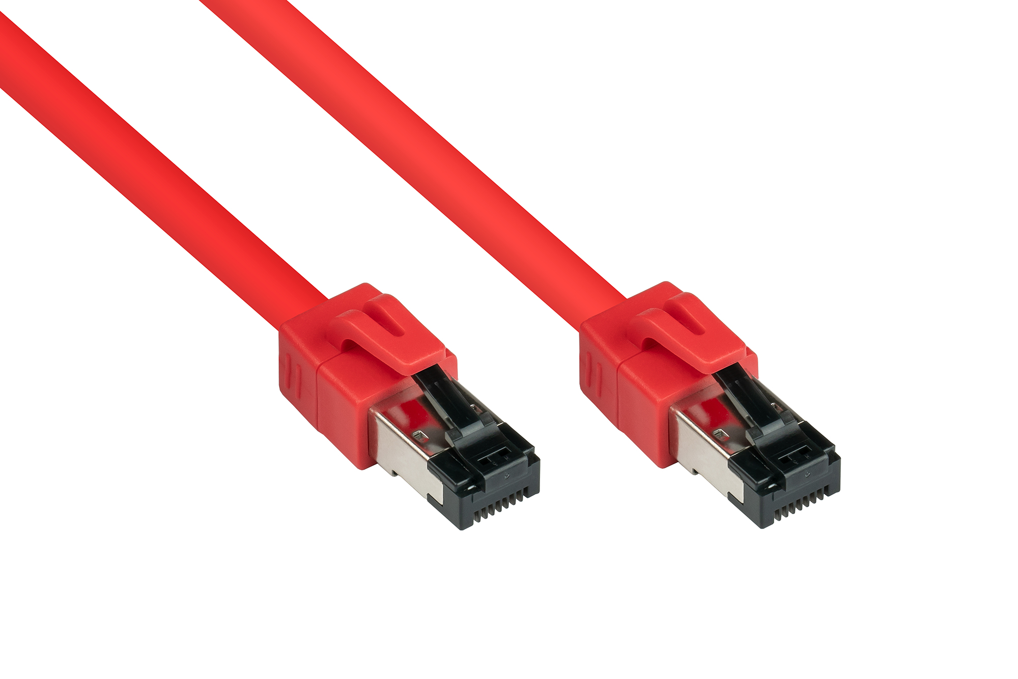 RNS® Patchkabel Cat. 8.1, S/FTP, PiMF, halogenfrei (LSZH), 2000MHz, 40Gbit/s, rot, 1,5m, Good Connections®