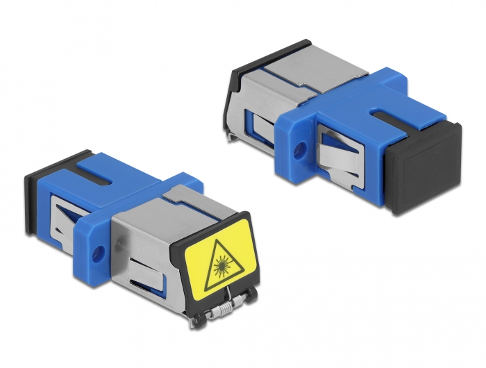 LWL Kupplung mit Laserschutzklappe SC Simplex Buchse zu SC Simplex Buchse Singlemode blau, Delock® [86888]