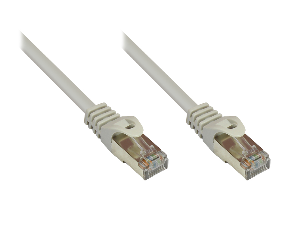 RNS® Patchkabel mit Rastnasenschutz, Cat. 5e, SF/UTP, PVC, 100MHz, grau, 20m, Good Connections®