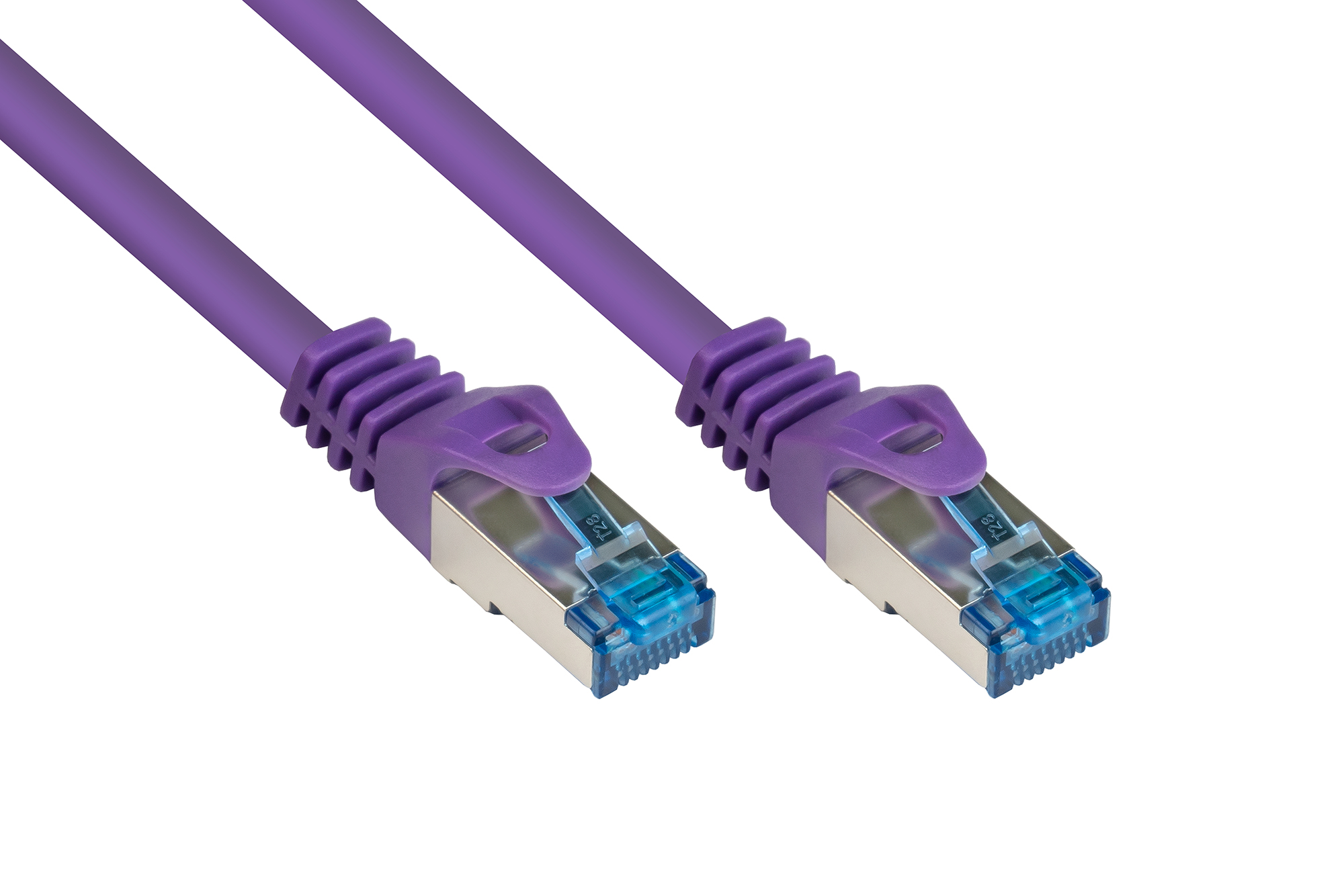 RNS® Patchkabel mit Rastnasenschutz, Cat. 6A, S/FTP, PiMF, halogenfrei, 500MHz, violett, 20m, Good Connections®