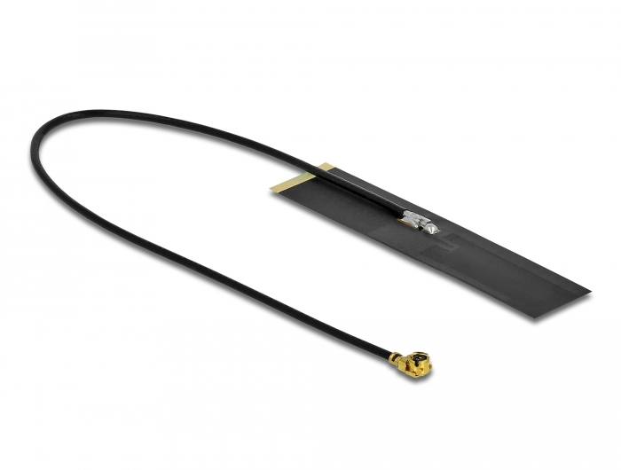 Dualband WLAN ac/ax/a/b/g/n Antenne MHF® I Stecker 1,7 - 4,7 dBi PIFA FPC omnidirektional, Delock® [12628]