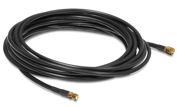 Antennenverlängerungskabel, HF SMA Stecker an SMA Buchse, 5m, Delock® [88444]