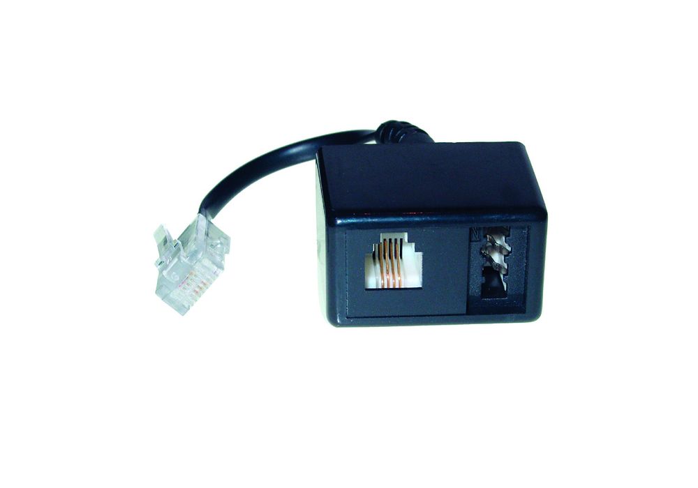 TAE Adapter, RJ45 Stecker an TAE-N und RJ11 Buchse, schwarz, Good Connections®