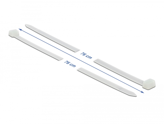 Kabelbinder L 760 x B 8,8 mm 10 Stück weiß, Delock® [19635]